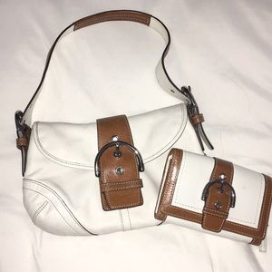Small Coach shoulder bag and matching wallet